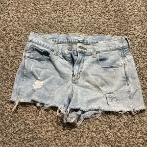 Old Navy Light Blue Distressed Jean Shorts